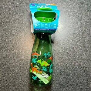 New Green 12oz Wow Cup Baby 6M+. No More Spills. 360* Drinking Edge. Travel Lid.